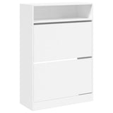Shoe Cabinet with 2 Flip-Drawers White 80x34x116 cm 3214406