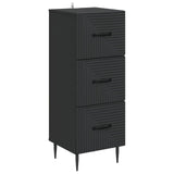Drawer Cabinet Black 33 x 34.5 x 89.5 cm Engineered Wood 894846