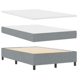 ZNTS Bed Frame with Mattress Set of 2 Grey Fabric 120 x 200 cm 3344058