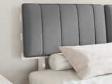 Bed Frame with Upholstered Headboard Light Grey 120 x 190 cm 877508