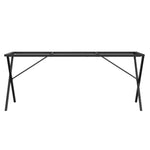 ZNTS Dining Table Legs X-Frame 160x80x73 cm Steel 357912