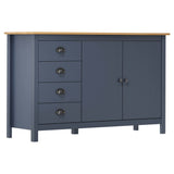 Sideboard Hill Grey 130x40x80 cm Solid Pine Wood 288933