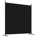 4-Panel Room Divider Black 698x180 cm Fabric 350285