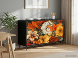 Sideboard GENNEP Black Oak 102 x 33 x 76 cm Engineered Wood 8006975