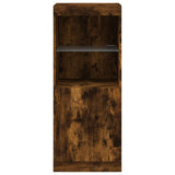 Sideboard with LED Lights Smoked Oak 41x37x100 cm 836690