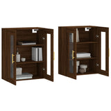 Wall Mounted Cabinets 2 pcs Brown Oak Engineered Wood 3197936
