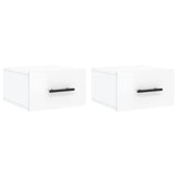 Wall-mounted Bedside Cabinets 2 pcs High Gloss White 35x35x20 cm 829873