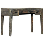 ZNTS Desk Black 110x50x75 cm Solid Mango Wood 247913