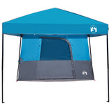 Camping Tent Set Folding 2 pcs Blue Taffeta and Fabric 3337169