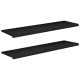 Window Sills 2 pcs Black 160 x 40 x 2 cm Solid Beech Wood 42048366