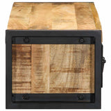 TV Cabinet 100x30x25 cm Solid Rough Wood Mango 4013597