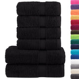 6 Piece Premium Towel Set SOLUND Black 600 gsm 137565