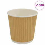 Paper Coffee Cups 1000 pcs 4oz 100ml Brown 4102798