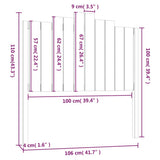 Bed Headboard Grey Solid pine wood 106 cm x 4 cm x 110 cm 818457