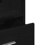 Podium with Drawer Black Oak 55 x 55 x 107 cm Engineered Wood 862299