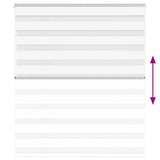 Zebra Blind White 130x150 cm Fabric Width 125.9 cm Polyester 4014761
