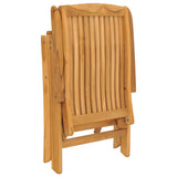 ZNTS Reclining Garden Chairs 8 pcs Solid Wood Teak 3154925
