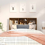 Headboard Cabinet Smoked Oak 120x19x103.5 cm 817246