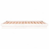 LED Bed Frame without Mattress White 120x200 cm Solid Wood 819968