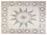 Mosaic Tiles Flower Pattern Multicolour 120 x 120 cm Marble 42033519