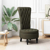 Slipper Chair Army Green 56.5 x 70 x 110 cm Faux Suede Leather 42020689