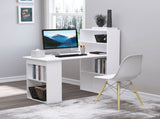 120cm Computer Desk, Wooden PC Laptop Table with 6-Tier Storage Bookshelves, Home Office Working T3398P329475