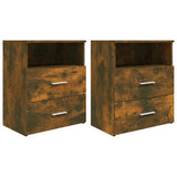 Bed Cabinets 2 pcs Smoked Oak 50x32x60 cm 815859