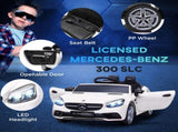 Benz SLC 300 Licensed 12V Kids Electric Ride On, with Music, Remote Control, LED Headlights, Horn, T3398P348318