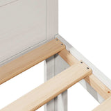 Family Bed Frame No Mattress White 270x200 cm Solid Wood Pine 3324575