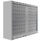 145365 Wall Mounted Tool Cabinet Industrial Style Metal Grey and Black