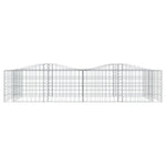 ZNTS Arched Gabion Raised Bed 200x100x50 cm Galvanised Iron 153550