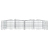 ZNTS Arched Gabion Raised Bed 200x100x50 cm Galvanised Iron 153550