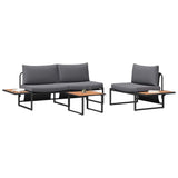 Garden Dining Set 3 pcs Anthracite Steel 3335891