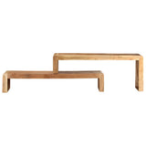 2 Piece TV Cabinet Solid Acacia Wood 323589