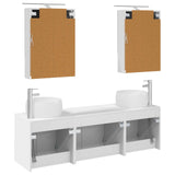 Bathroom Cabinet Set 5 pcs White Engineered Wood 3406519
