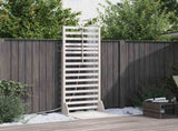Outdoor Shower 225 cm Solid Pine Wood and Stainless Steel White 886349