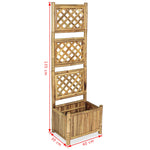 Garden Raised Bed with Trellis Bamboo 40 cm 43713