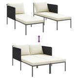 Sunbed Anthracite 153 x 115 x 69.5 cm Powder-Coated Steel 42004136