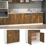 Drawer Bottom Cabinet Lyon Smoked Oak 80x46x81.5 cm Engineered Wood 815579