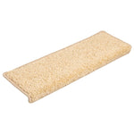 Stair Mats 10 pcs 65x21x4 cm Cream Rectangular Edge 149823