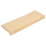 Stair Mats 10 pcs 65x21x4 cm Cream Rectangular Edge 149823
