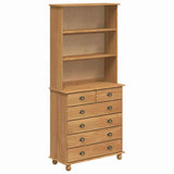 Hutch ASKIM Honey Wax 91 x 40 x 200.5 cm Solid Pine Wood 3334640