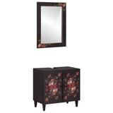 Bathroom Cabinet Set Wall-mounted 2 pcs Solid Mango Wood 3310141