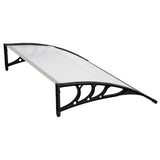 ZNTS HT-120 x 80 Household Application Door & Window Rain Cover Eaves Canopy White & Black Bracket 23298146