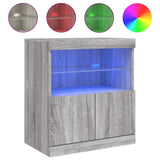 Sideboard with LED Lights Grey Sonoma 60x37x67 cm 836656