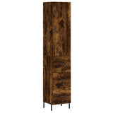 Highboard Smoked Oak 34,5x34x180 cm Engineered Wood 3198862