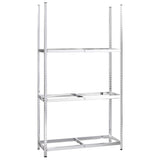 3-Layer Tire Rack Silver 110x40x200 cm Steel 152895
