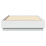 Bed Frame without Mattress White 90x190 cm Single Engineered Wood 839630