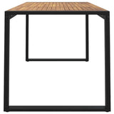 Garden Table with U-shaped Legs 140x80x75 cm Solid Wood Acacia 319515