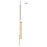 Outdoor Shower 246 cm Solid Pine Wood and Stainless Steel 886352